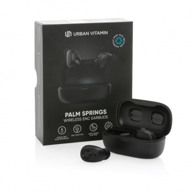 Logotrade promotional gift picture of: Urban Vitamin Palm Springs RCS rplastic ENC earbuds