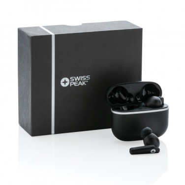 Logo trade promotional giveaways picture of: RCS recycled plastic Swiss Peak TWS earbuds 2.0