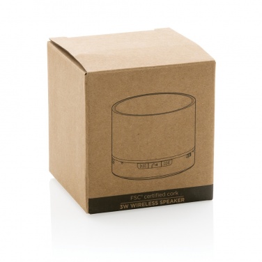 Logotrade promotional giveaway image of: Cork 3W wireless speaker