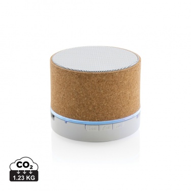 Logo trade promotional gifts image of: Cork 3W wireless speaker