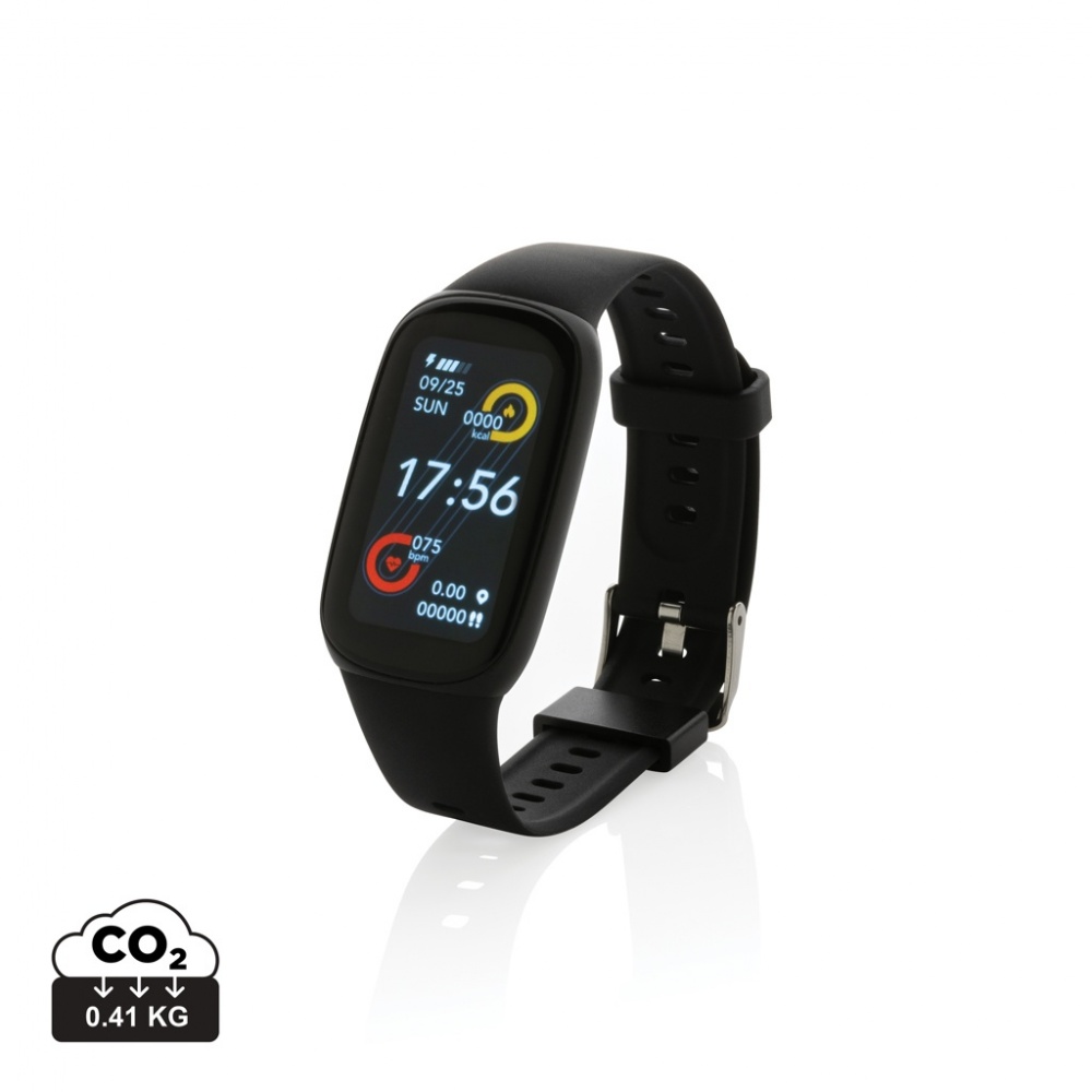 Logo trade business gifts image of: RCS recycled TPU  activity watch 1.47'' screen with HR