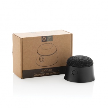 Logo trade promotional giveaways picture of: Magtune RCS recycled plastic magnetic 5W speaker