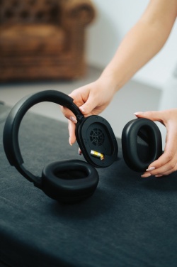 Logo trade advertising product photo of: Irvine RCS recycled and repairable ANC wireless headphone