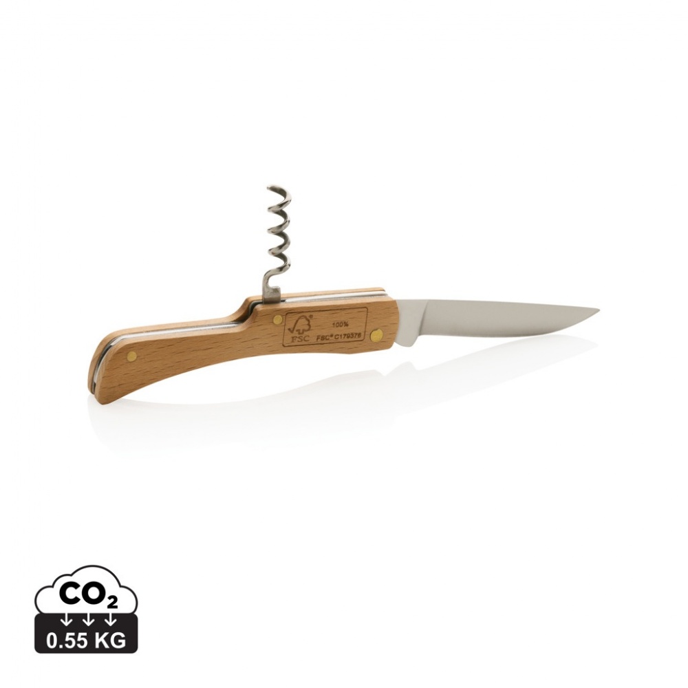 Logotrade promotional giveaway picture of: Wooden knife with bottle opener