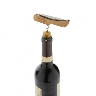Logo trade promotional products image of: Wooden knife with bottle opener