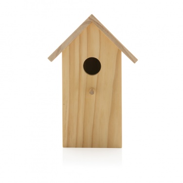 Logo trade business gifts image of: Wooden birdhouse