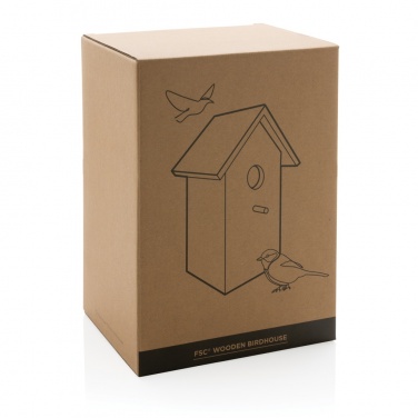 Logo trade advertising products image of: Wooden birdhouse