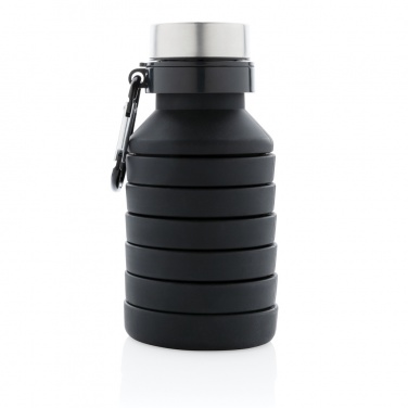 Logotrade promotional item image of: Leakproof collapsible silicone bottle with lid