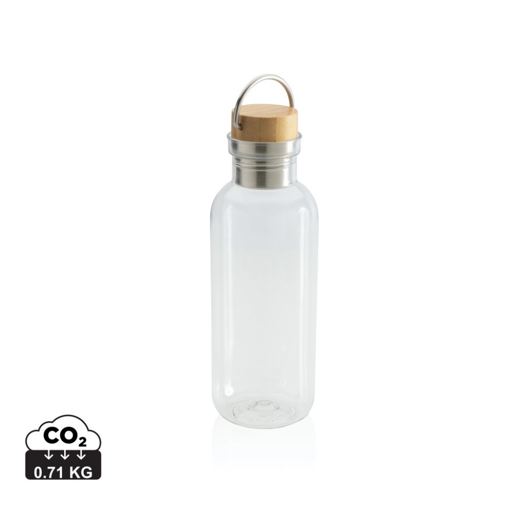 Logo trade promotional gifts image of: RCS RPET bottle with bamboo lid and handle