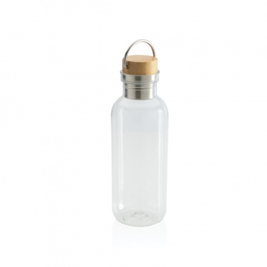 Logo trade promotional giveaways image of: RCS RPET bottle with bamboo lid and handle