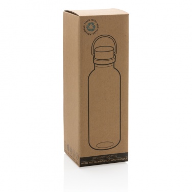 Logotrade promotional gift image of: RCS RPET bottle with bamboo lid and handle
