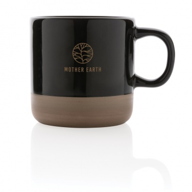 Logo trade promotional giveaways image of: Glazed ceramic mug 360ml