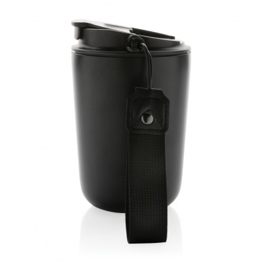 Logo trade corporate gifts picture of: Cuppa RCS re-steel vacuum tumbler with lanyard