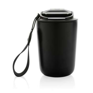 Logo trade promotional products image of: Cuppa RCS re-steel vacuum tumbler with lanyard