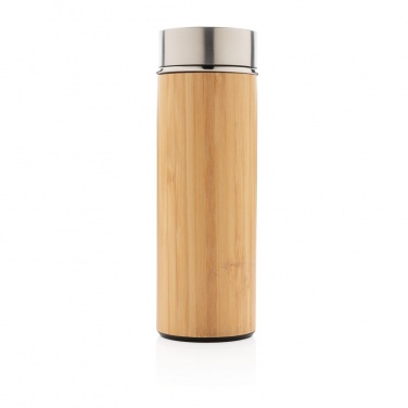 Logo trade promotional merchandise image of: Leak proof bamboo vacuum bottle