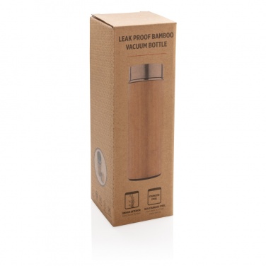 Logotrade promotional merchandise photo of: Leak proof bamboo vacuum bottle