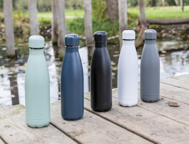 Logo trade promotional giveaway photo of: Solid colour vacuum stainless steel bottle 500 ml