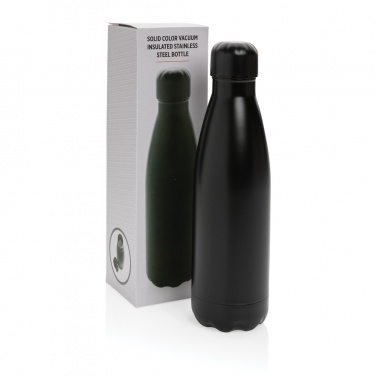 Logo trade promotional gifts picture of: Solid colour vacuum stainless steel bottle 500 ml