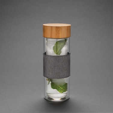 Logo trade corporate gifts image of: Impact double wall borosilicate glass bottle