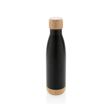 Logotrade promotional merchandise photo of: Vacuum stainless steel bottle with bamboo lid and bottom