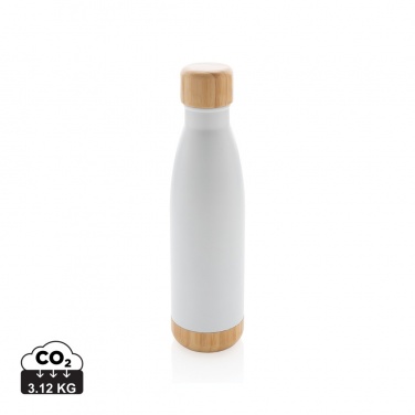 Logotrade corporate gift picture of: Vacuum stainless steel bottle with bamboo lid and bottom