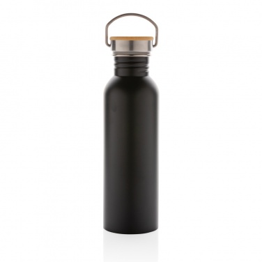 Logotrade promotional gift image of: Modern stainless steel bottle with bamboo lid