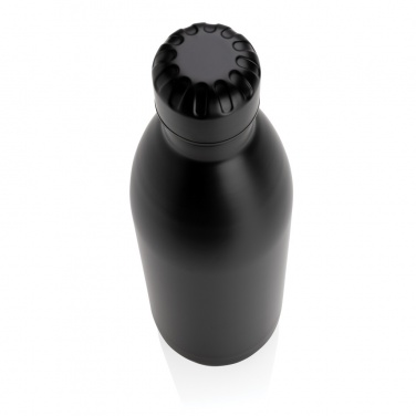 Logo trade promotional giveaways image of: Solid colour vacuum stainless steel bottle 1L