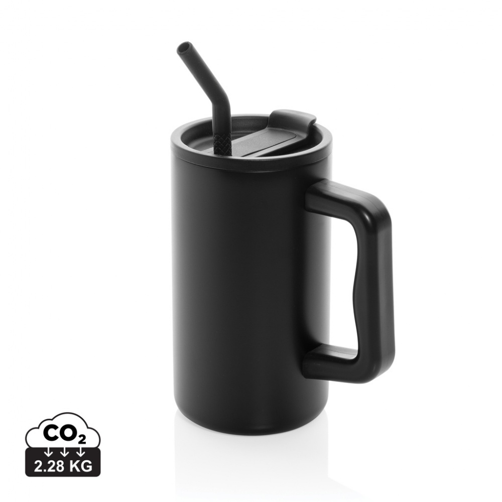 Logo trade promotional gift photo of: Cube RCS certified recycled steel mug 800ml