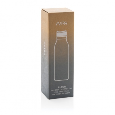 Logo trade promotional giveaways picture of: Avira Alcor RCS Re-steel single wall water bottle 600 ML