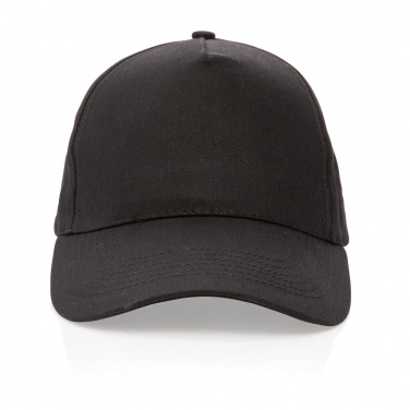 Logo trade promotional merchandise image of: Impact 5 panel 190gr Recycled cotton cap with AWARE™ tracer