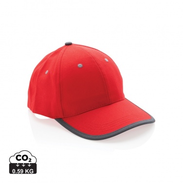Logo trade promotional merchandise image of: Impact AWARE™ Brushed rcotton 6 panel contrast cap 280gr