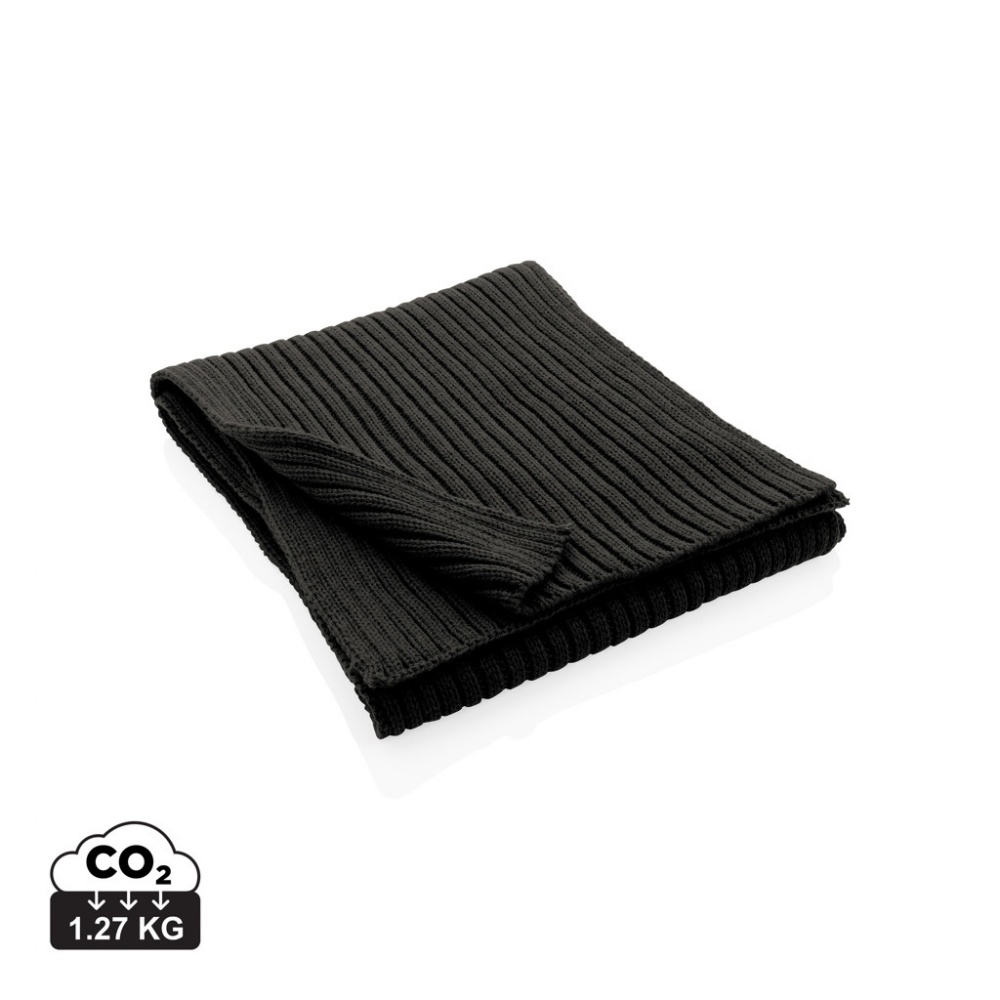 Logo trade promotional products image of: Impact AWARE™ Polylana® knitted scarf 180 x 25cm