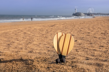 Logo trade promotional gift photo of: Wooden frescobol tennis set