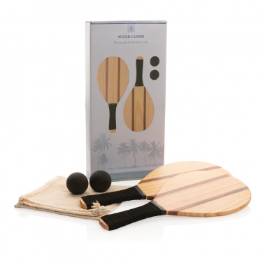 Logo trade advertising products picture of: Wooden frescobol tennis set