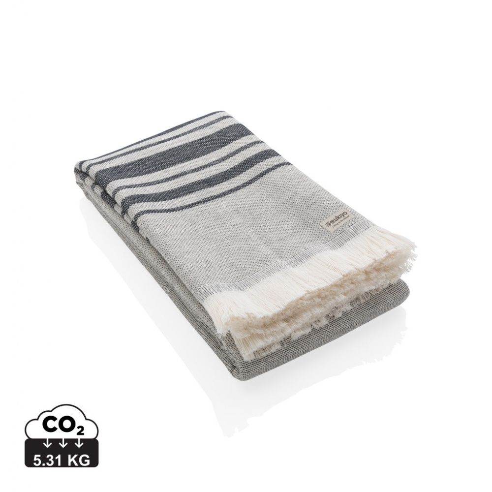 Logo trade promotional gifts image of: Ukiyo Yumiko AWARE™ Hammam Towel 100 x 180cm