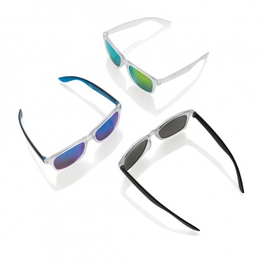 Logo trade promotional gift photo of: Gleam RCS recycled PC mirror lens sunglasses