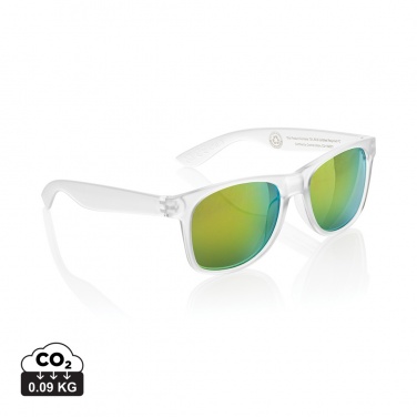 Logo trade promotional product photo of: Gleam RCS recycled PC mirror lens sunglasses