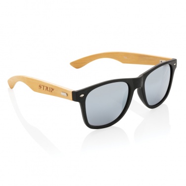 Logo trade promotional giveaway photo of: Bamboo and RCS recycled plastic sunglasses