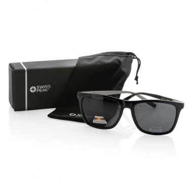 Logo trade promotional products picture of: Swiss Peak RCS rplastic polarised sunglasses