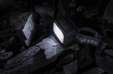 Logo trade business gifts image of: Gear X RCS rPlastic heavy duty head torch