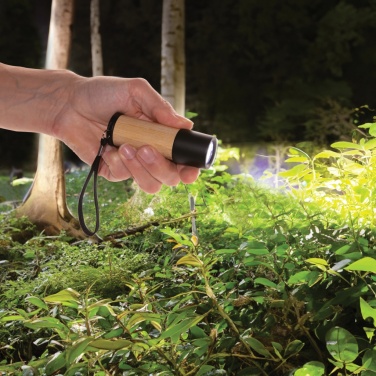 Logo trade promotional merchandise photo of: Bamboo and RCS certfied recycled plastic torch