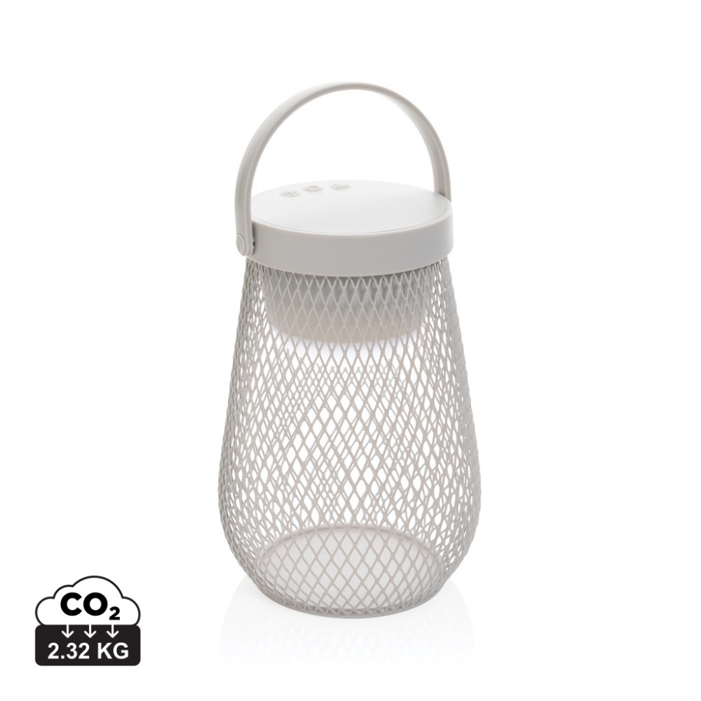 Logo trade promotional giveaways image of: Aurora RCS recycled plastic USB re-chargeable table lamp