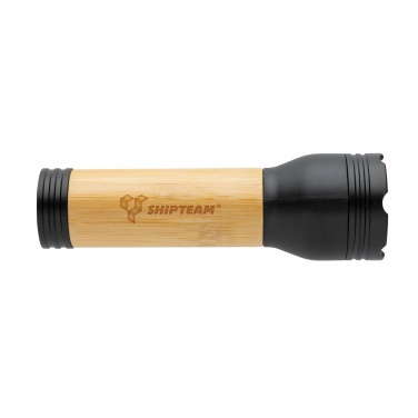 Logotrade promotional item picture of: Lucid 3W RCS certified recycled plastic & bamboo torch