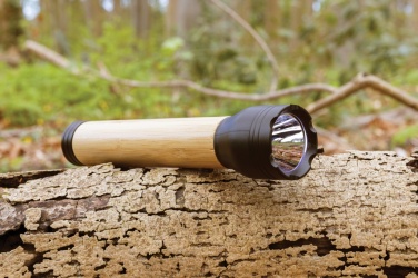 Logo trade business gift photo of: Lucid 5W RCS certified recycled plastic & bamboo torch