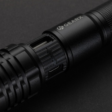Logo trade promotional merchandise image of: Gear X USB re-chargeable torch