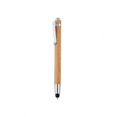 Logo trade promotional giveaways image of: Bamboo stylus pen