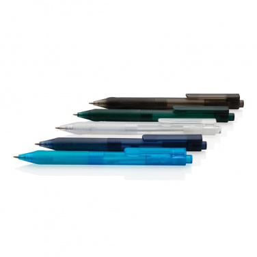Logotrade promotional merchandise picture of: X9 frosted pen with silicone grip
