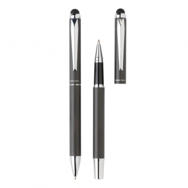 Logo trade promotional gifts picture of: Swiss Peak deluxe pen set in PU pouch