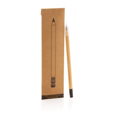 Logo trade advertising product photo of: Bamboo infinity pencil with eraser