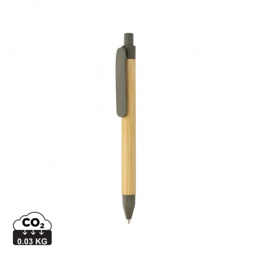 Logo trade promotional giveaways picture of: Write responsible recycled paper barrel pen